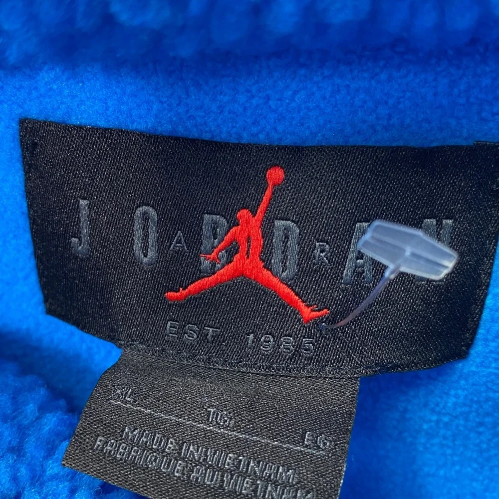 Jordan Sherpa Fleece Jacket Mens XL Blue Game Royal Full Zip HV0778-406